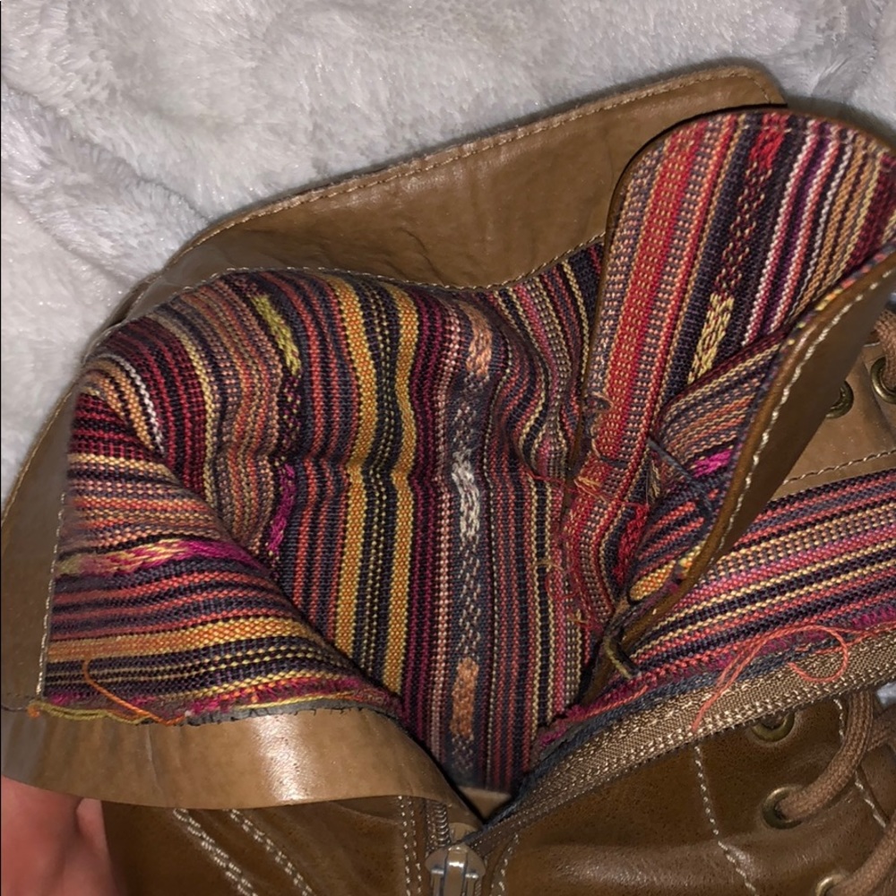 Foldable Leather Combat Boots - Picture 6 of 7